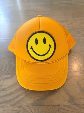 Aviator Nation Kids Yellow Smiley Face Trucker Hat